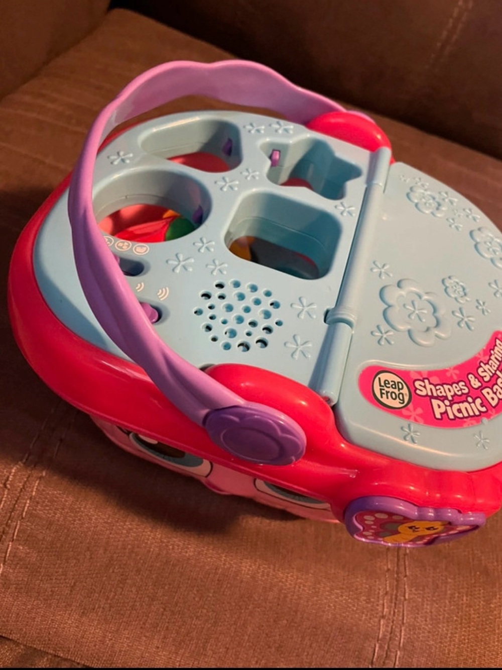 LeapFrog Shapes & Sharing Picnic Basket Toy - Pink & Light Blue